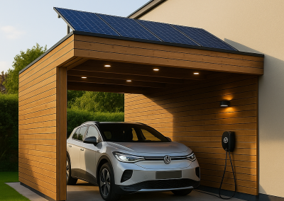 prefab carport met zonnepanelen